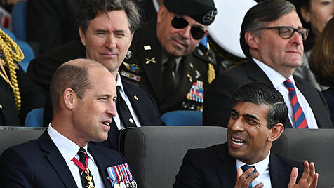 Der britische Thronfolger, Prinz William, mit Premierminister Rishi Sunak