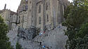 Le Mont Saint Michel, Treppen zur Abteikirche.