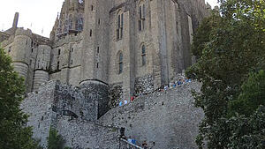 Le Mont Saint Michel, Treppen zur Abteikirche.