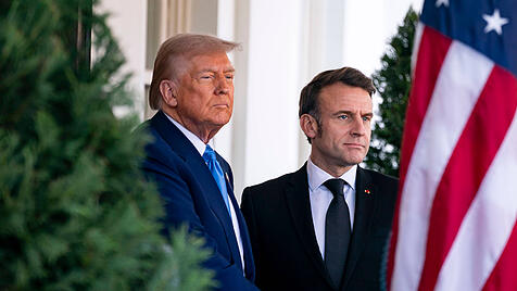 US-Präsident Donald Trump empfängt Emmanuel Macron