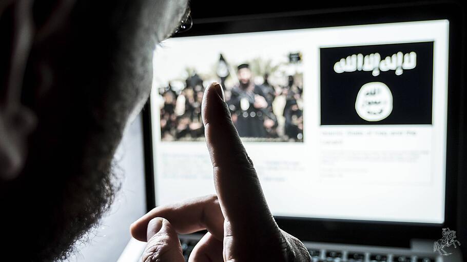 Islamistische Propaganda auf dem Computer-Bildschirm.