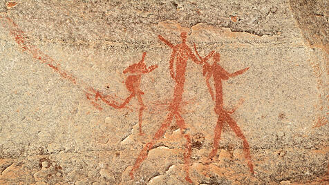 Felsenmalerei im heutigen Südafrika