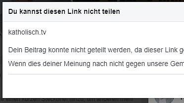 Facebook-Fehlermeldung