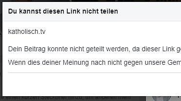 Facebook-Fehlermeldung