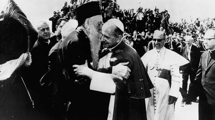 Papst Paul VI. und der Ökumenische Patriarch Athenagoras