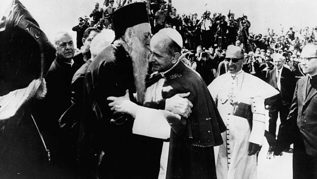 Papst Paul VI. und der Ökumenische Patriarch Athenagoras