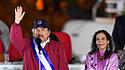 Staatspräsident Daniel Ortega und Rosario Murillo