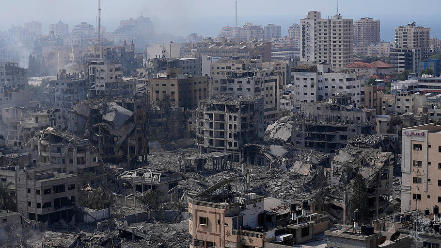 Blick auf Gaza nach einem israelischen Luftangriff.