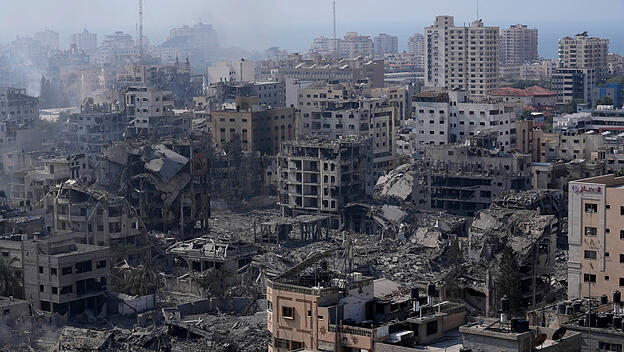 Blick auf Gaza nach einem israelischen Luftangriff.