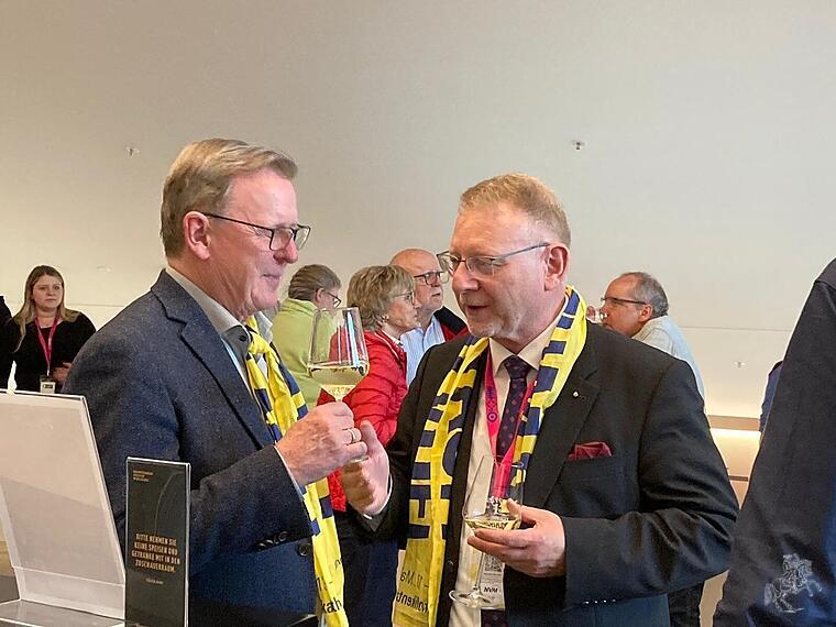Uwe Zimmermann (rechts) im Gespräch mit Bodo Ramelow