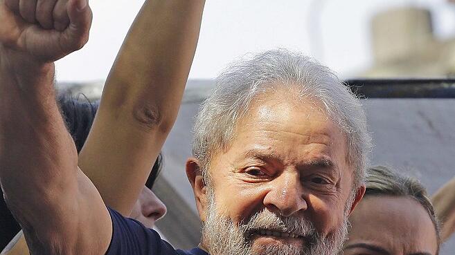 Ex-Präsident von Brasilien Lula bei Metall-Gewerkschaft