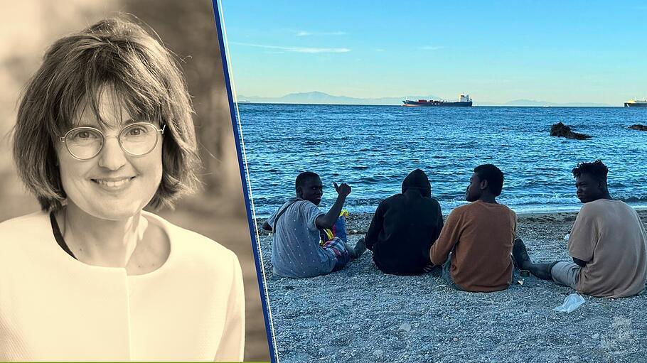 Migranten am Strand von Ceuta