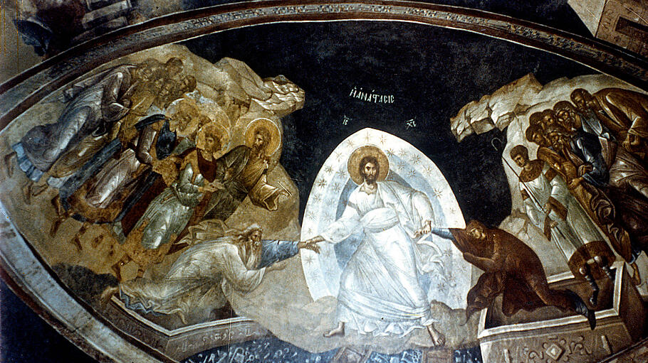Christus im Reich der Toten mit Adam und Eva