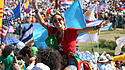 Portugal , Lisbon, 2023/8/3.Pope Francis during the welcoming ceremony of World Youth Day (WYD) gathering of young Catho