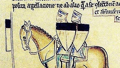 Das Ordensmotto der Templer deutet auf zwei Ritter auf einem Pferd hin