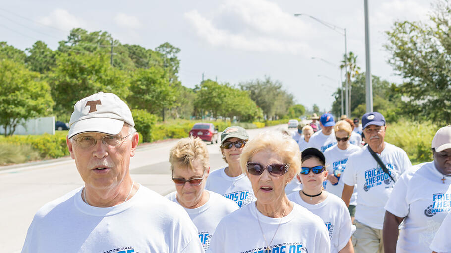 Gemeindemitglieder auf einem Spendenlauf