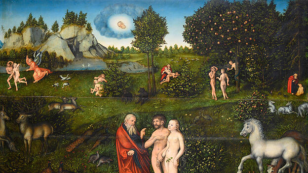 "Paradise" (1530) von  Lucas Cranach the Elder (1472-1553).