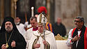 Papst Franziskus 2023  mit Vertretern anderer christlicher Glaubensgemeinschaften.
