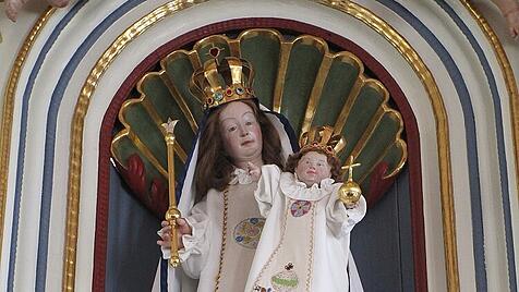 Lächelnde  Madonna in Marienkapelle auf dem Herzenberg