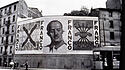 Plakat mit dem Gesicht Francisco Francos
