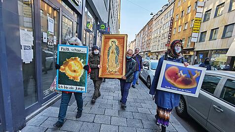 Abtreibungsgegner demonstrieren im November 2020 in München