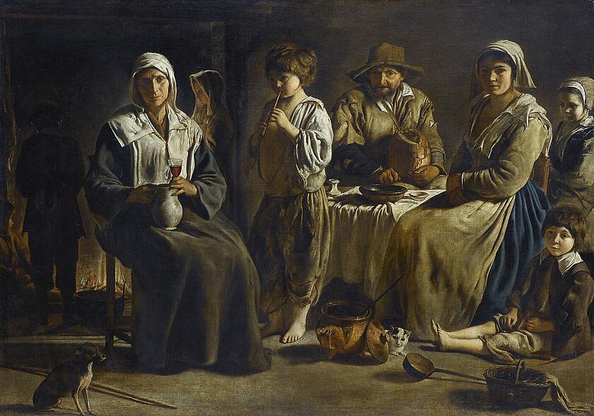 Gemälde „Famille de paysans dans un intérieur“ von Louis le Nain