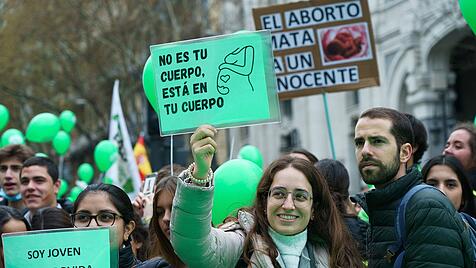 Demonstrationen für das Leben in Madrid