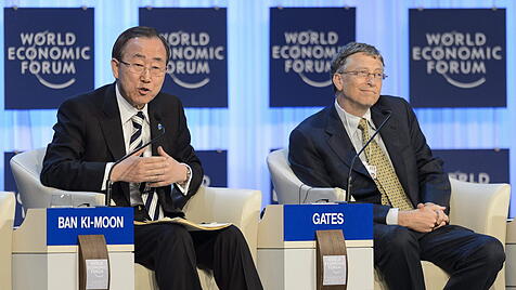 Politik und Wirtschaftsmacht während World Economic Forum (WEF) in Davos