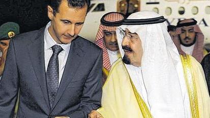 Assad mit König Abdullah von Saudi-Arabien.