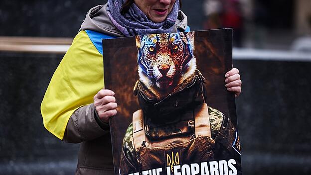 Demo f&uuml;r Panzerlieferungen