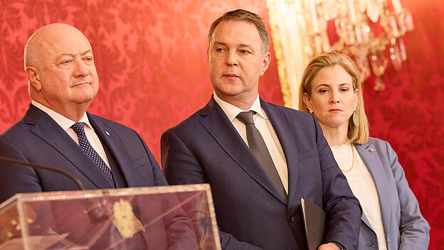 ÖVP, SPÖ, NEOS Koalitionsverhandler beim Bundespräsidenten