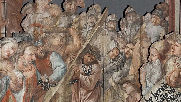 Barocke Darstellungen, die das Leiden und Auferstehung Christi bildlich darstellen.