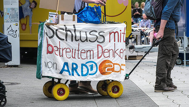 Demonstration gegen die Coronamaßnahmen in Düsseldorf im August 2022
