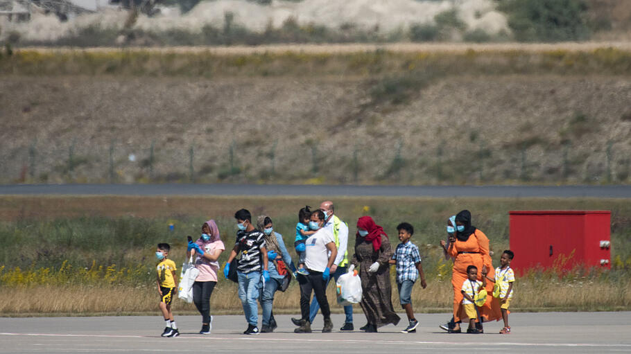 Ankunft Flüchtlinge aus griechischen Flüchtlingslagern