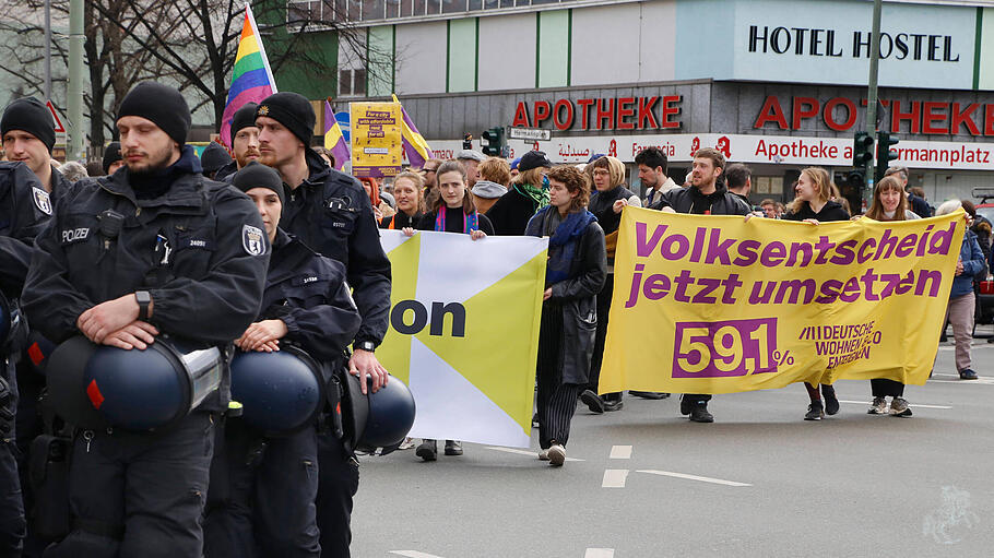 Demonstration gegen Immobilienspekulation in Berlin