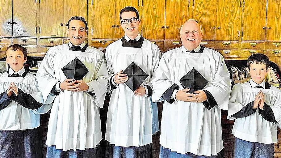 Drei fröhliche Oratorianer in Washington