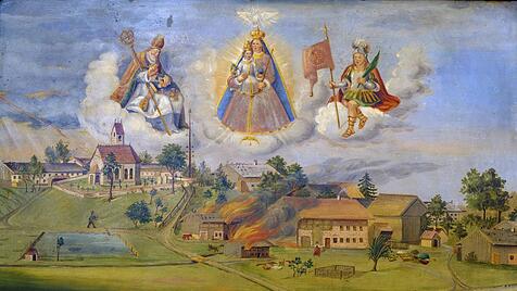 Votivbilder in der Wallfahrtskirche von Tuntenhausen spiegeln das Gottvertrauen und den lebendigen Glauben von heimischer Bev&ouml;lkerung und Wallfahrern, die von &uuml;berallher in die Gnadenkapelle kommen.