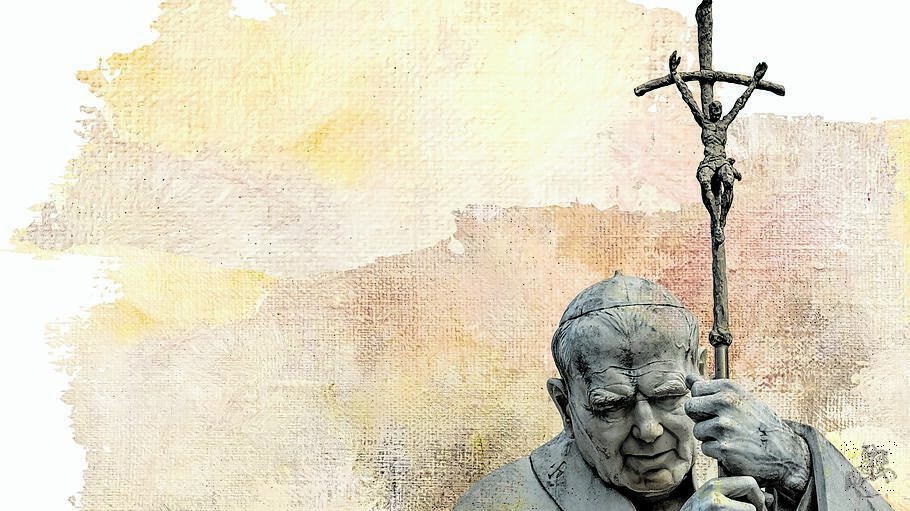 Johannes Paul II. auch gebeugt ein großer Papst