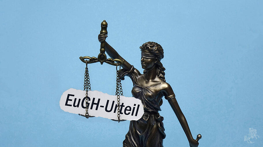 Justitia und Schriftzug EuGH-Urteil