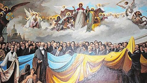 Gemälde im Parlament in Kiew