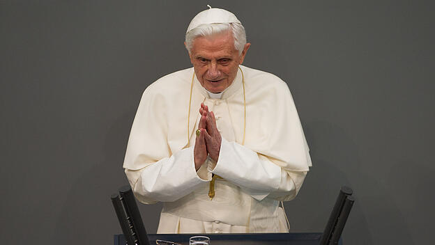 Papst Benedikt XVI. bei Bundestagsrede am 22. September 2011 im Deutschen Bundestag.