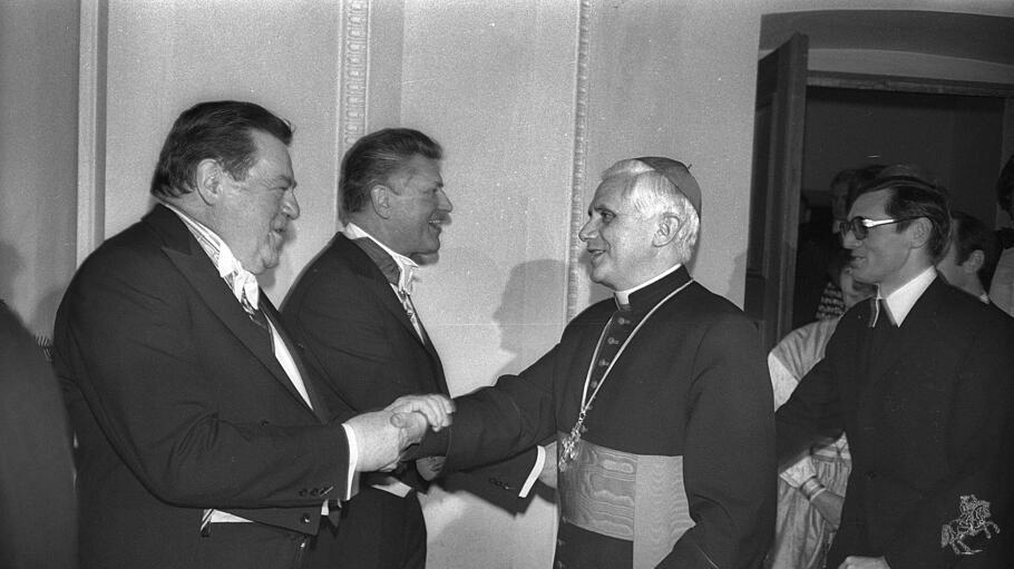 Franz Josef Strauß und Benedikt XIV.