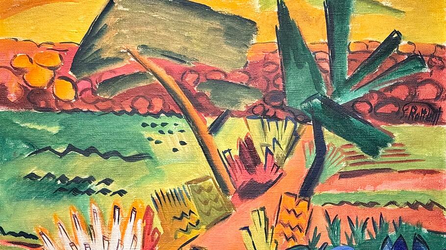 Karl Schmidt-Rottluff, Landschaft (Garten), 1919