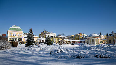 Nicht nur wegen Wilhelm M&uuml;llers von Franz Schubert vertonter &bdquo;Winterreise&ldquo; ist Franzensbad auch eine Winterreise wert.