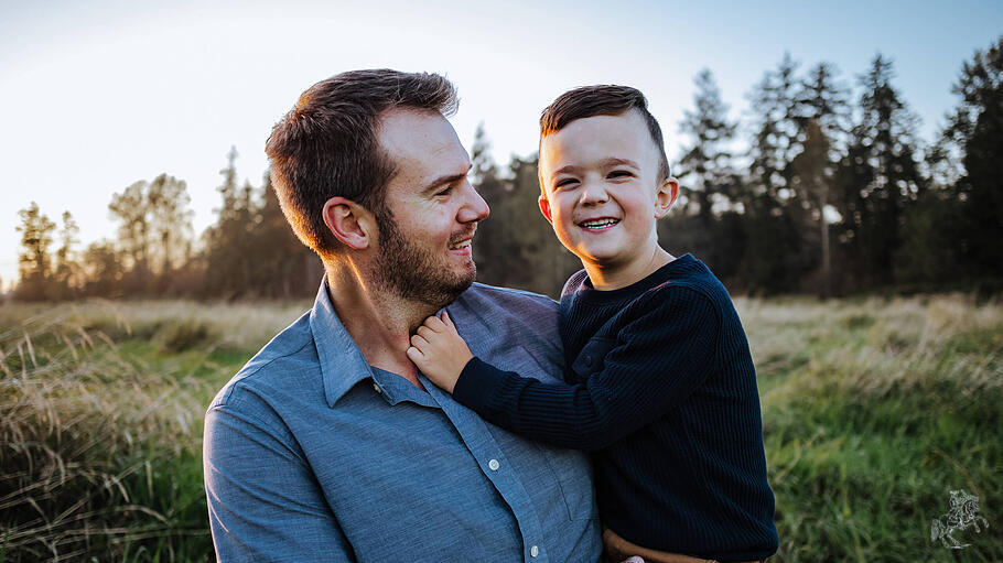 Vater mit Sohn