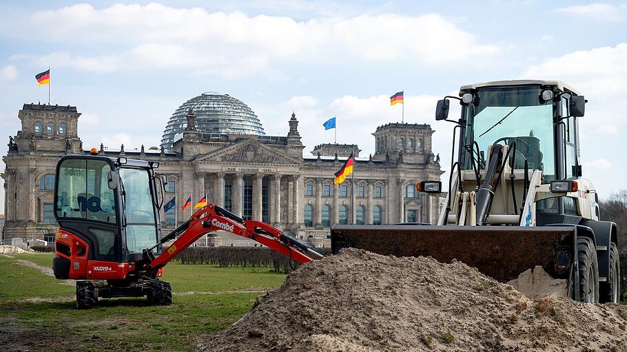 Graben vor dem Reichstag