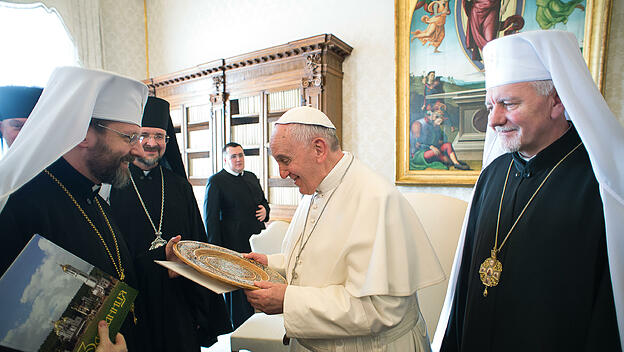 Papst mit Ukrainischen Bischöfen