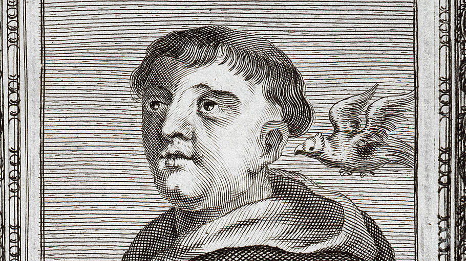 Der heilige Thomas von Aquin (1228 bis 1274), anonyme Illustration, 1716.