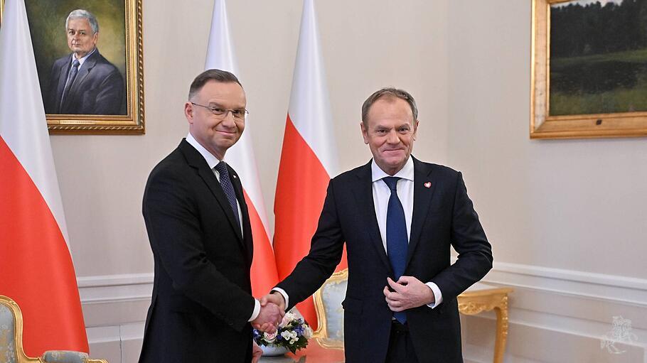 Polens Präsident Andrzej Duda (links) und Ministerpräsident Donald Tusk