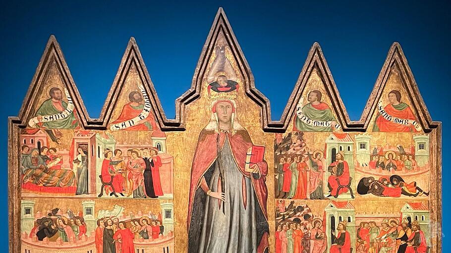 Joan Loert, 13./14. Jahrhundert; Altarbild der Heiligen Quiteria, 1332. Aus dem Krankenhaus des Heiligen Antonius, Palma von Mallorca. Museum von Mallorca. Spanien.